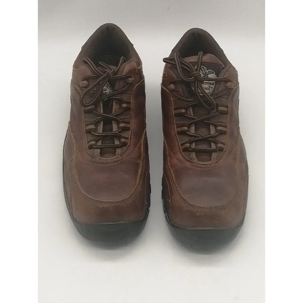 Georgia Boot Oxfords Mens Brown 10 Steel Toe Work Shoes Leather Vibram GB3602